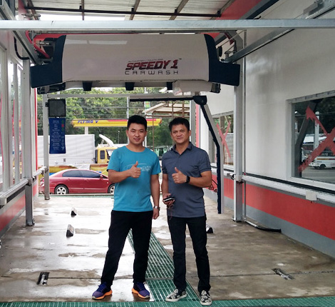 The installation of the sixth Leisu 360 ordered by Speedy Car Wash in Davao City, Philippines