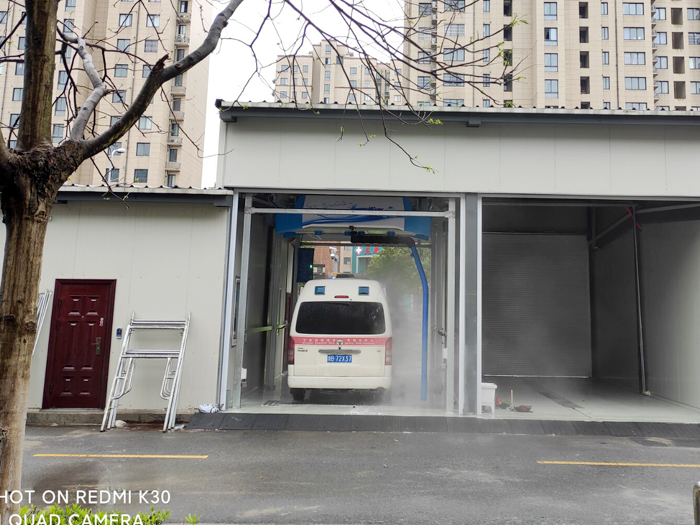 The 360 car washing and disinfection integrated machine was installed and put into use in the People's Hospital of Zhenhai District, Ningbo City
